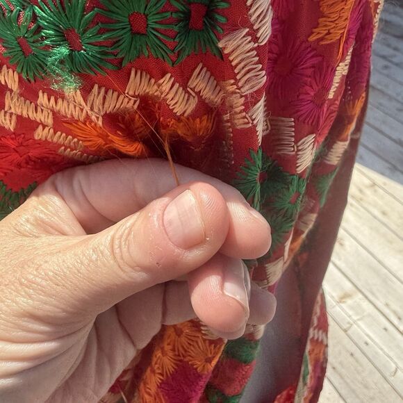 Zamour Saree Wrap Embroidered Bright Jewel Tone - Picture 6 of 12